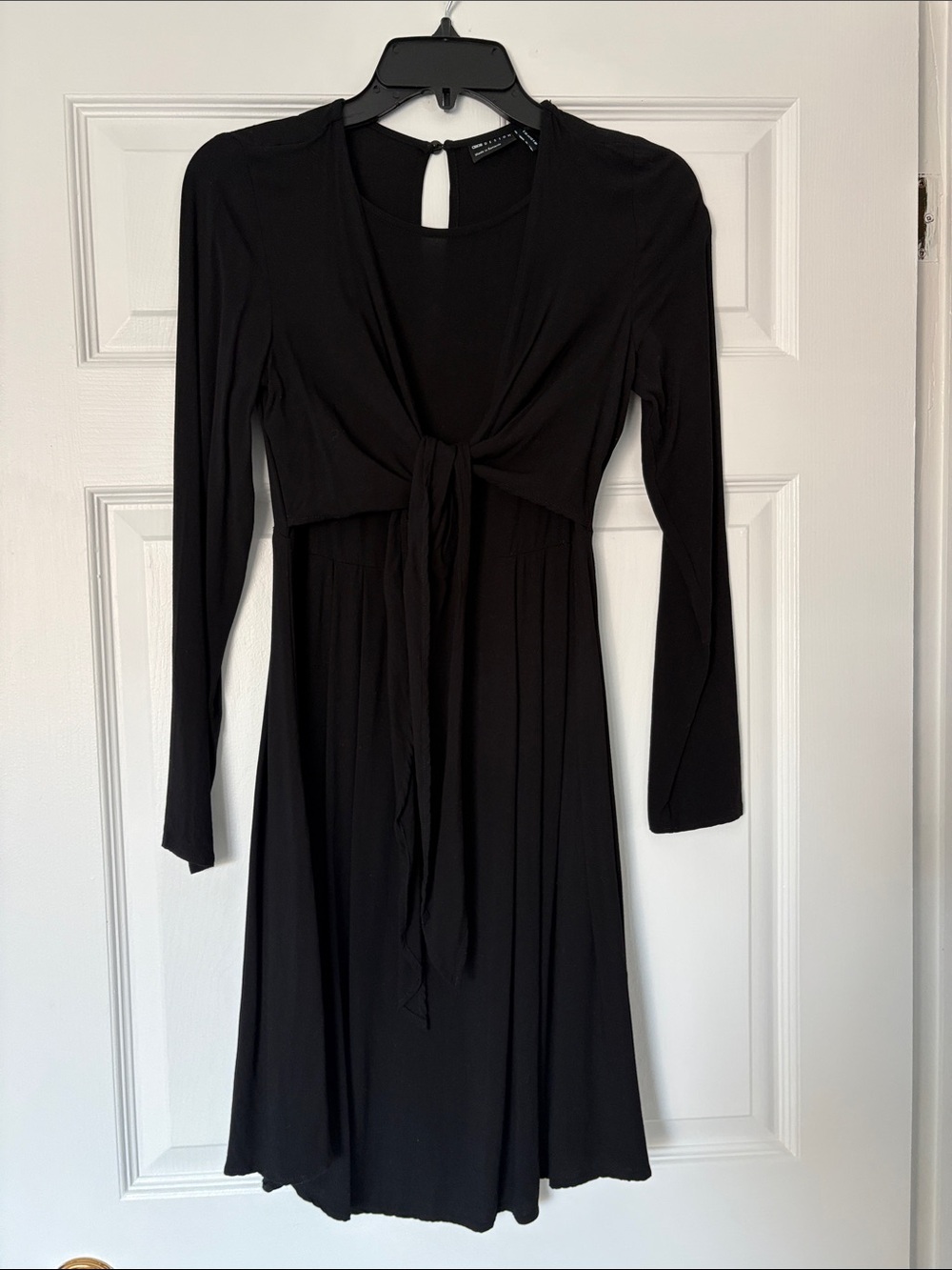 ASOS Maternity/ Nursing Black Long Sleeve Dress
